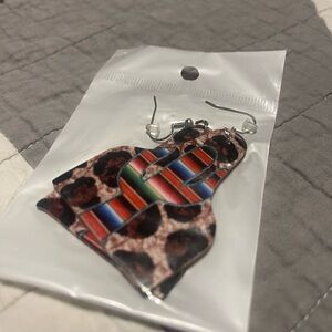 Cow tag earrings